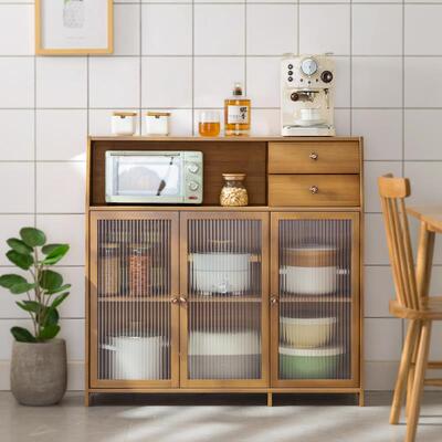 水2022W-ZZ柜边柜置餐物柜现代简约厨房物置物架橱柜储茶柜客厅靠