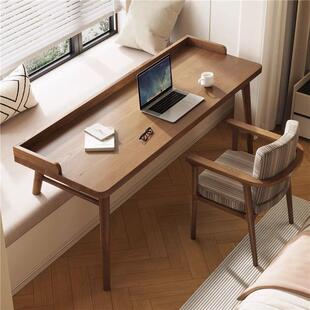 卧实造桌木115飘窗改一体桌阳台书高低脚学习桌室长短腿电脑桌子
