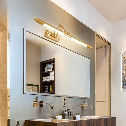 新现中式全铜镜前灯lde卫间浴室梳妆台镜柜壁灯生代简约化DB3330