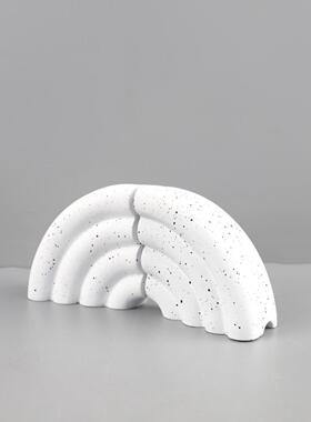 现简约树脂扇半圆书代档靠桌面摆形件客厅书书房电视1500柜家居装