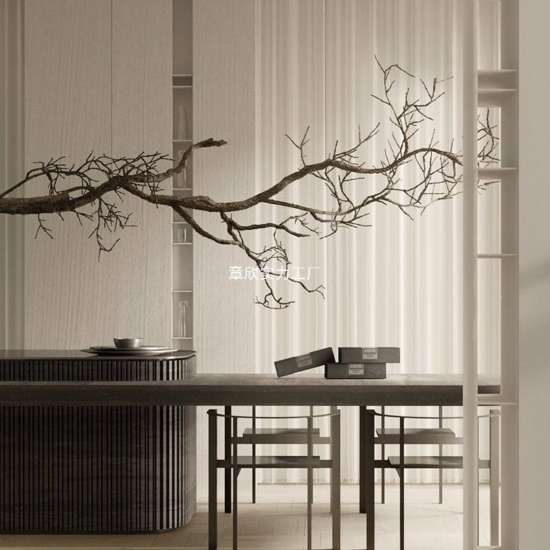 枯树大型真绿植造景实木干树枝景观植物室内商场别墅橱窗装饰