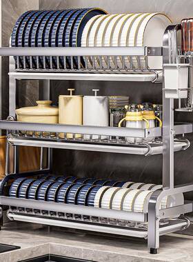 包邮优勤不碗锈钢碗碟收纳EMG架沥水放碗碟子子架厨盘置物架多功