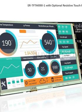 9寸T配FTTGLLC彩色液晶显示屏SSD1963控板/并口/可配D制触摸屏