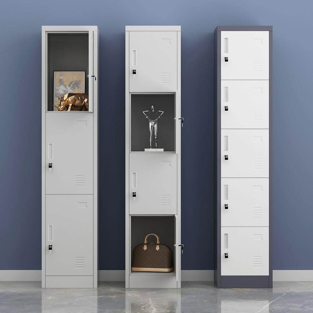 钢单门更衣柜工双SZI人铁皮柜员宿舍家制用阳台柜纳储物柜夹收缝