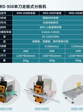 全机自T动走板式分板PCB铝基板V-裁CMRD-908U板机灯条分条机玻纤