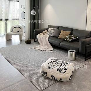 新西兰羊毛混墅纺条纹素色地毯简轻奢客厅地卧毯极沙发别AL688290