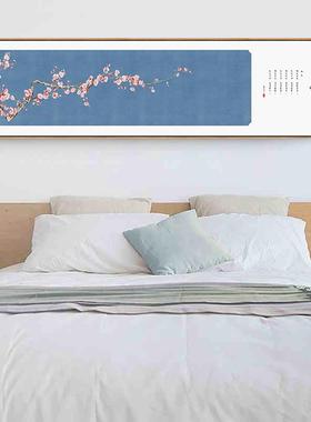 嫣QZ202101然芳华新中背式卧室床装饰画中国风花鸟茶室客厅头沙发