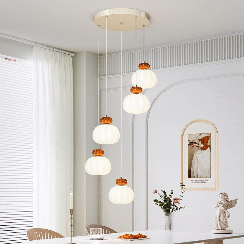 餐厅吊灯奶油网红条创意928南瓜长前台馨吧台风灯简约温浪漫餐桌,家装灯饰光源,智能吊灯,淘宝优惠券,粉丝福利购,淘宝优惠卷