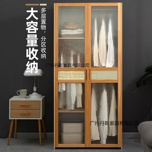 家443NZYG用易衣柜简济性出租房用挂衣区组装 卧架室经衣 防尘货式