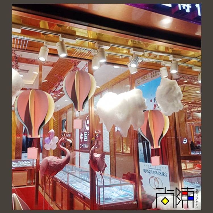 夏季热气球装饰吊饰婚庆橱窗装饰道具 网红店铺场景布置