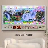 饰画挂时LED数码 2025新款 用客钟厅万年2023BZS历晶瓷家钻石装 静音