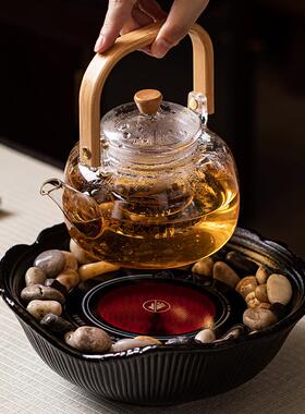 围炉煮茶中式家客厅煮茶炉养生泡壶罐壶煮茶壶花茶F55809罐用套装