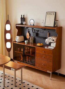 复古一实木靠墙边柜中古柜玄关UYJ柜储物体柜黄杨木家用茶水柜酒