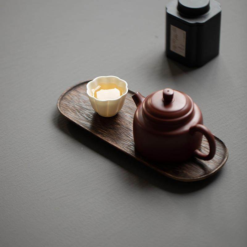 盘胡桃MY-AB003木壶承干泡具台椭圆茶托盘小型茶实木复古壶垫茶零,餐饮具,茶盘,淘宝优惠券,粉丝福利购,淘宝优惠卷