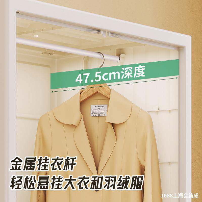 储物柜租房成人衣橱儿童免安装折叠家用衣服收纳简易衣柜分层隔板