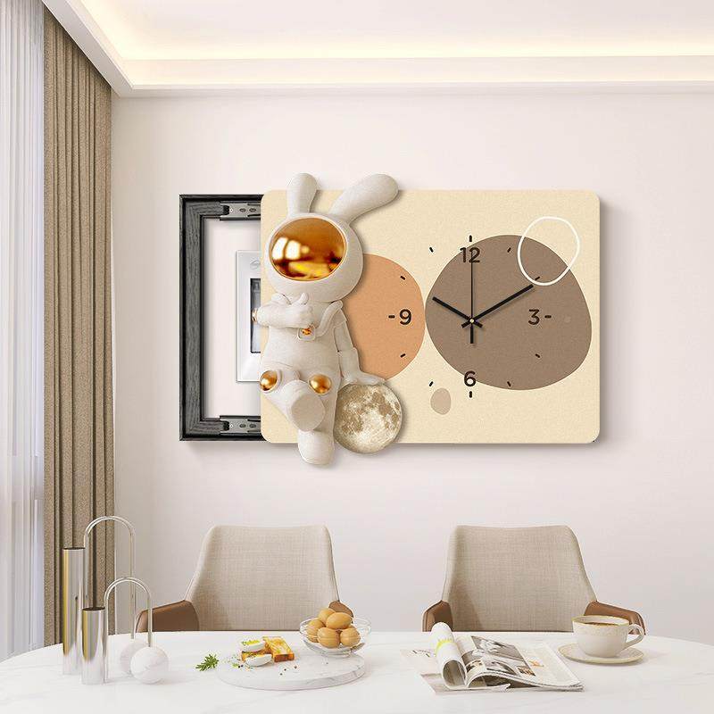 电表箱装饰画免打孔奶油熊（简代约客厅开现关配电箱遮挡箱表电盒