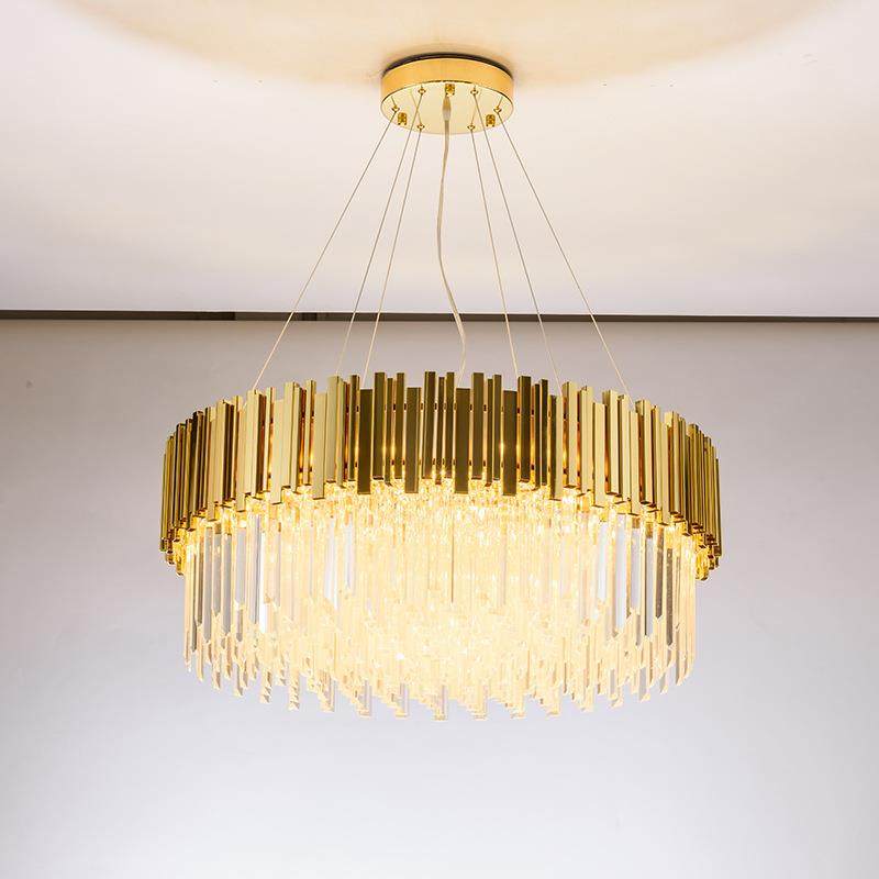 水晶灯客程厅灯吊华高档吊灯奢铁艺圆形灯具卧室餐厅灯别墅1工灯,家装灯饰光源,智能吊灯,淘宝优惠券,粉丝福利购,淘宝优惠卷