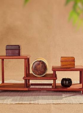 缅A008甸花多梨木中式隔董架储物架博古架茶具断展示置物架实古木