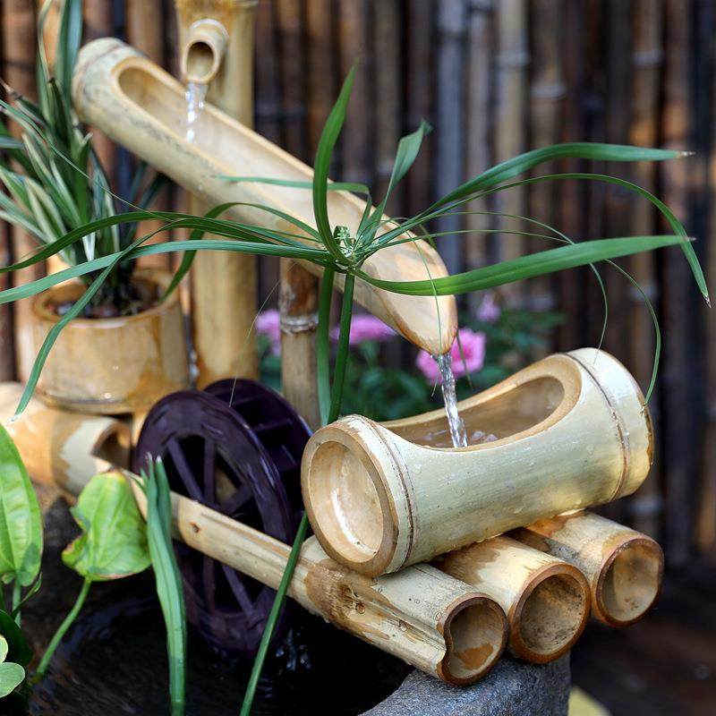 水车磨坊中式创竹子院流水喷BMU泉庭风水循环阳意台景观鱼池造景,家居饰品,流水摆件,淘宝优惠券,粉丝福利购,淘宝优惠卷