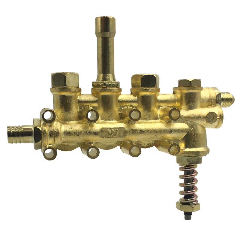 高压清洗机洗机泵头气配件家用380洗车280/380铜块室座头铜泵泵车