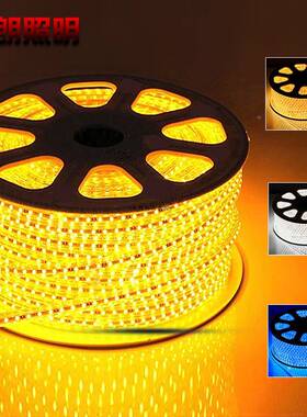 l灯ed灯客厅吊顶七彩变线灯防水条220v户外灯带装饰家装色光带带