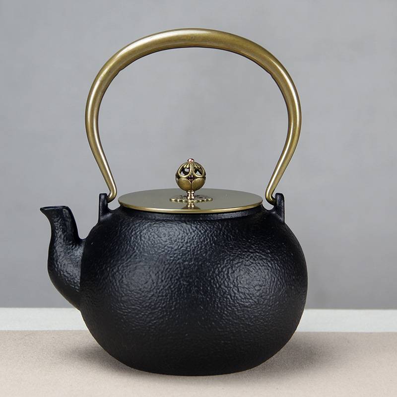 铁壶素壶煮水铁茶壶 日式烧水泡茶手工养生茶壶茶具 居家软装摆件