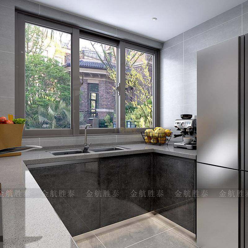 北装京家用整体厨柜修石英石锈钢台面厨房无品牌/简不一体组装约