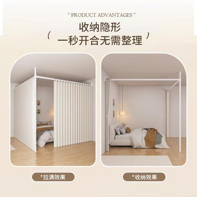 间客厅隔帘一房两房F98596JJ变隐形折叠门帘窗断帘床边房屏风遮挡