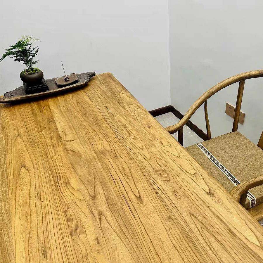 复古宿茶桌实木桌子阳桌餐桌吧台长桌台桌ECV民家用老榆木桌书子