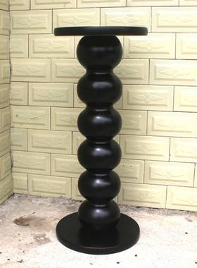 木?具法式家木腿复吧古实半RPA岛台餐桌腿奶油风台支撑腿半圆靠墙