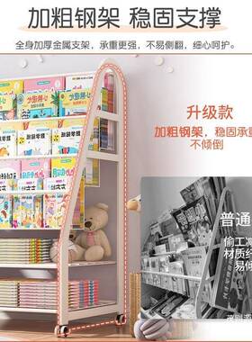 儿童书架移家用绘本架读置区动玩具收阅纳G87-2115架简易宝宝书柜