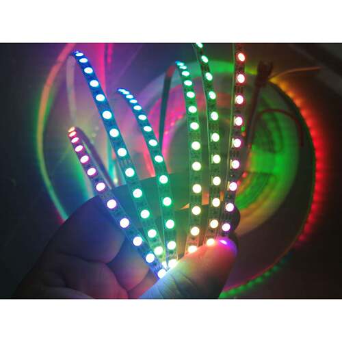 LED灯带WS8V122B353512灯0幻彩软灯带5板宽WS25812B5mm
