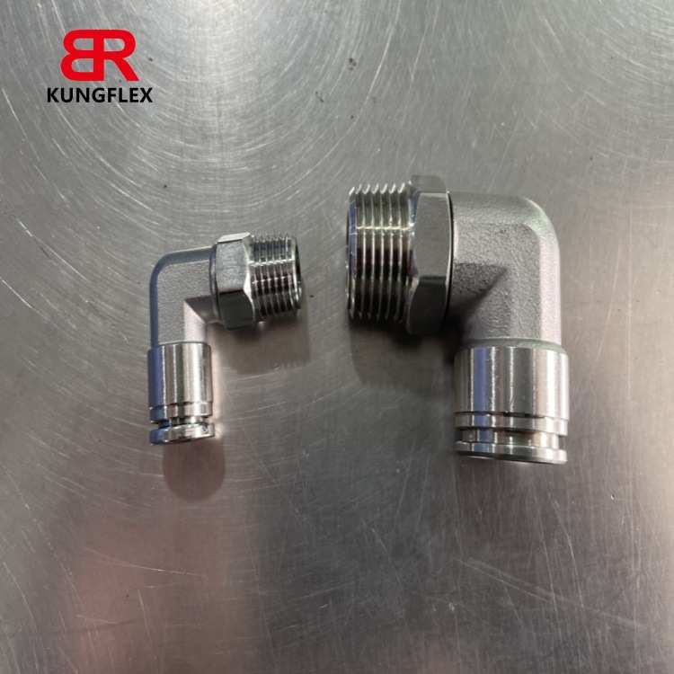 304不锈钢接头PL8-02气管接头PL10-03快插气动外丝PL12-04 6-01M5