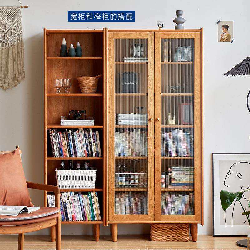 实木书柜窄柜家用书房靠墙组合收纳柜客厅简约樱桃木大容量书架,鲜花速递/花卉仿真/绿植园艺,割草机/草坪机,淘宝优惠券,粉丝福利购,淘宝优惠卷