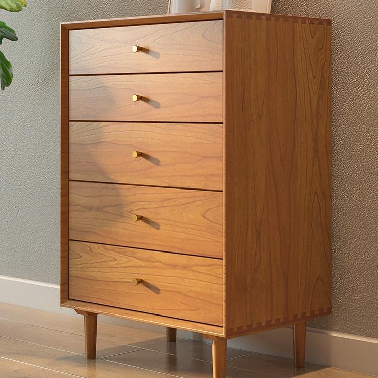 北欧实木五斗柜家用卧室抽屉式储物柜客厅简约多功能收纳置物柜
