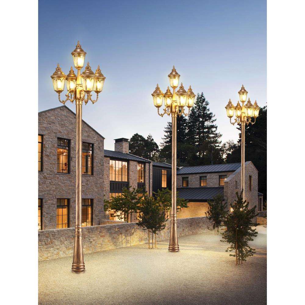庭院路灯3米景观复古花园别墅小区灯家用220v超亮户外防水高杆灯