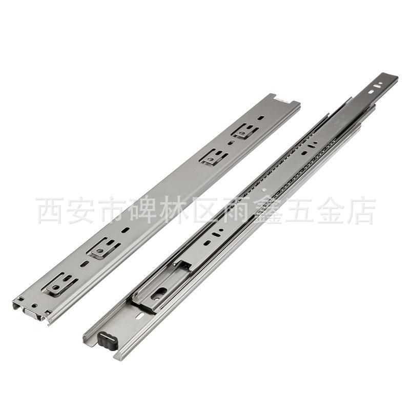 替代SSRXN36三节双层滑轨304不锈钢耐高温导轨IDC06滚珠机柜轨道