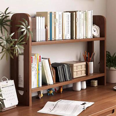 桌上书书型架桌面置物架收实木可调节移动立学生简EIF易小柜子纳