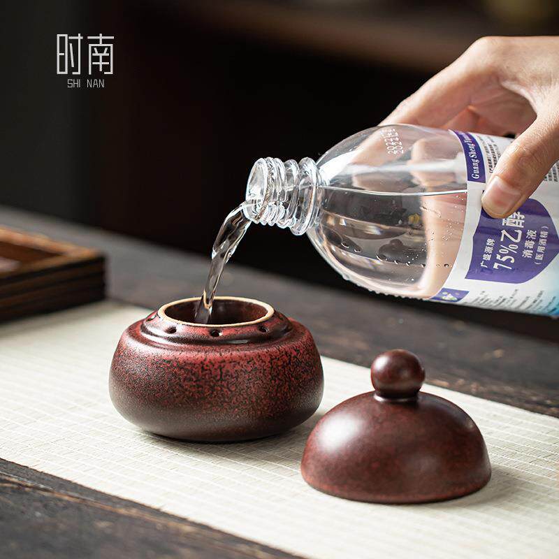 陶瓷无酒灯炉子葫芦酒精家用小火锅验室精酒芯实精炉户外便携式露