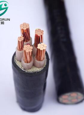 欣朋润国标51芯铜芯铠装电缆YV22157×254+×16电力照明直J埋电缆