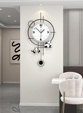 创意熊装饰钟JT24203-约表客厅级感猫家用挂钟现代简高时尚餐厅时