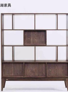 红湖家具实木收纳书架客厅摆放柜收纳书小柜子组纯92831合收纳柜