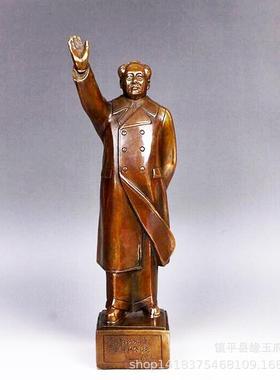 铜毛毛家主席铜像泽东站像伟毛主席全身882像居红色人文化