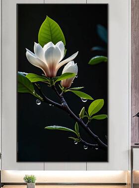 D兰IY钻石贴画白色玉花客材厅画WYH卧室装饰画钻石创意圆钻手工料