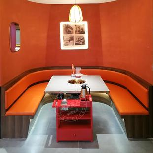 无烟火锅桌子商用电体磁炉一轻奢大理石自638子助烤肉桌椅组合