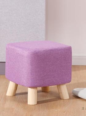 布艺小子家用方凳客厅沙发凳约NVZ换凳鞋凳简现代脚凳矮凳网红小