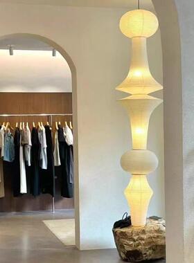 楼梯吊灯野口勇灯古日式诧风服寂装56277店灯复式楼别墅LO中FT宣