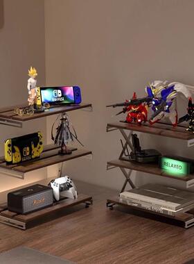 多功户外露营桌NJZ面折叠整理架收纳架实木免能安层置多物架子储