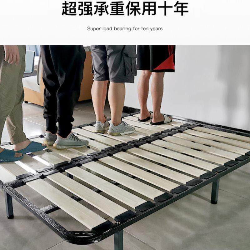 加厚359木实床架子排架1.8米钢木硬床板骨防潮折叠榻.榻米15密龙