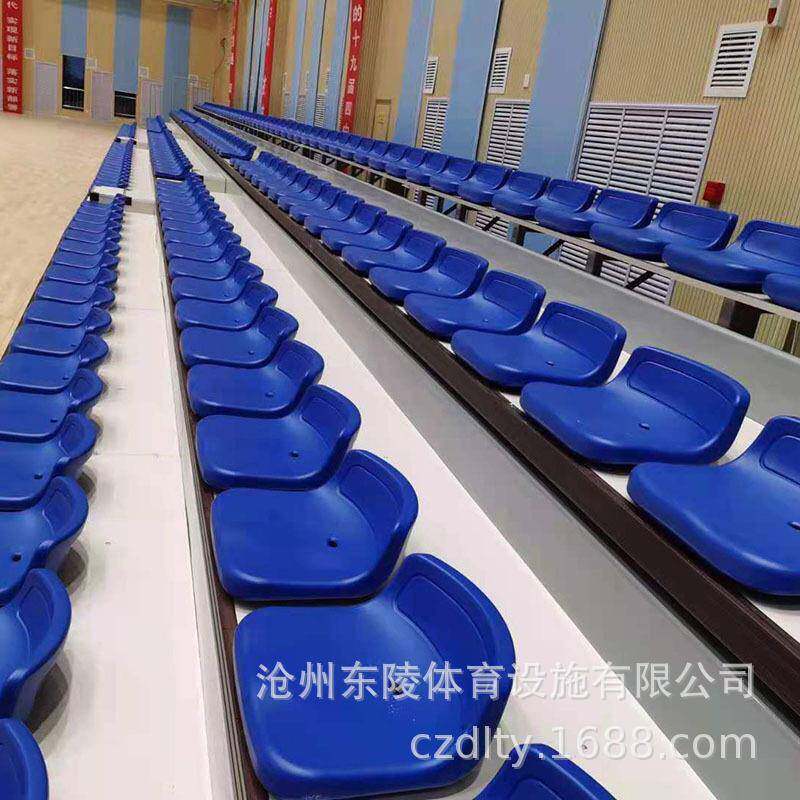 音中厅活动观台乐众定制看空吹塑座椅伸缩看台收缩舞台看台